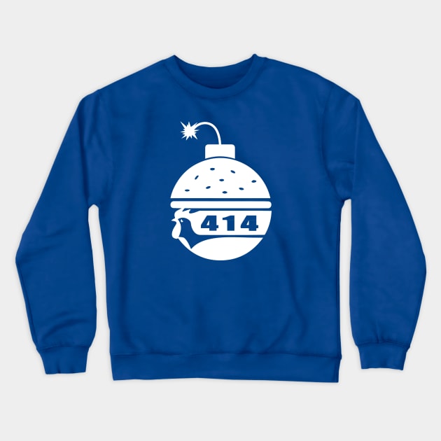 Bombers Icon_White Crewneck Sweatshirt by 414 Chicken Sandwich